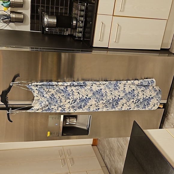 💕REFORMATION💕 Kourtney Dress ~ Pompadour Blue Floral Bird Print 12 NWT - Picture 9 of 16